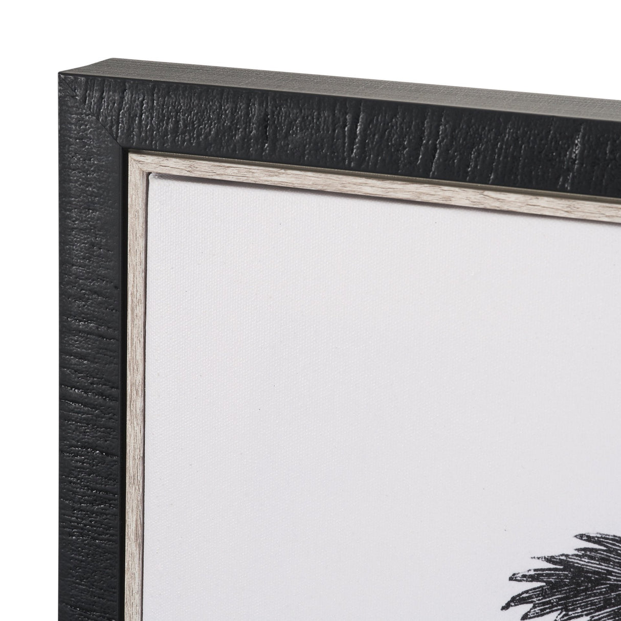 Vintage Palm Tree Drawing I by Les Palmiers Histoire Embellished Textured Framed Canvas by Mercana at Eve Furniture