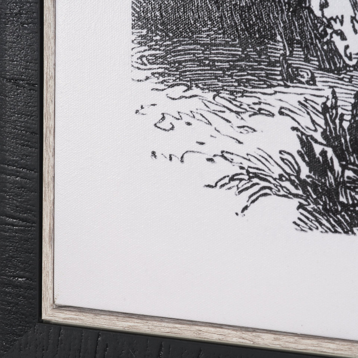 Vintage Palm Tree Drawing I by Les Palmiers Histoire Embellished Textured Framed Canvas by Mercana at Eve Furniture