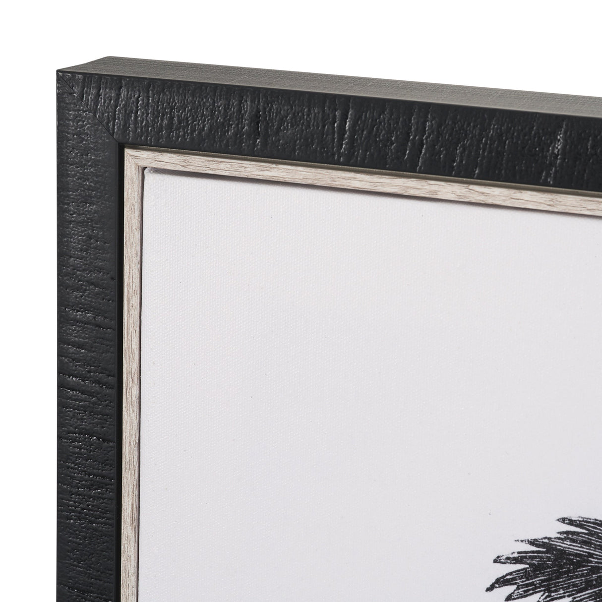 Vintage Palm Tree Drawing V by Les Palmiers Histoire a Hand Embellished Textured Framed Canvas by Mercana at Eve Furniture