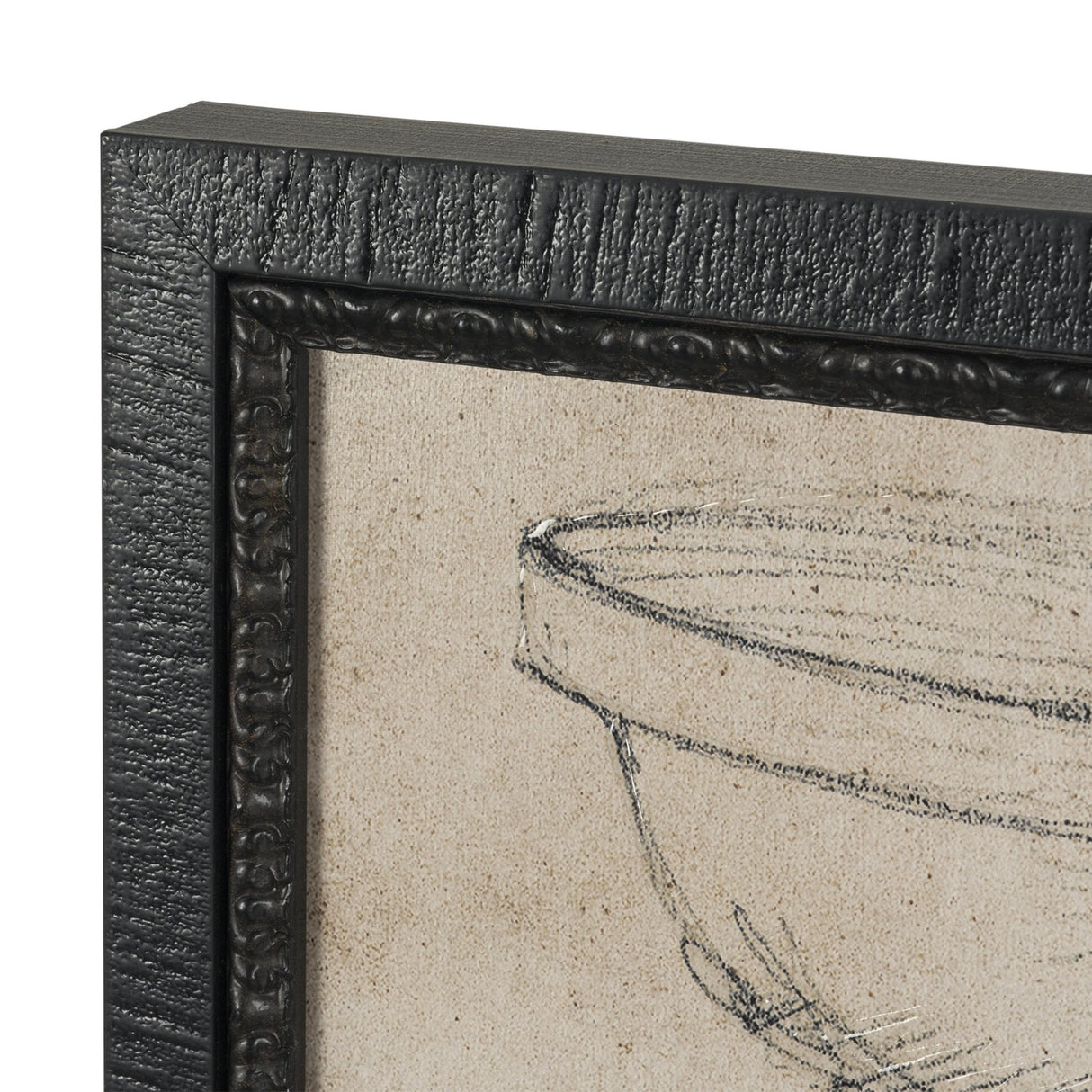 Vintage Tableware Sketch (Set of 2) by Mercana Studio Hand Embelished Textured Framed Canvas Matted by Mercana at Eve Furniture