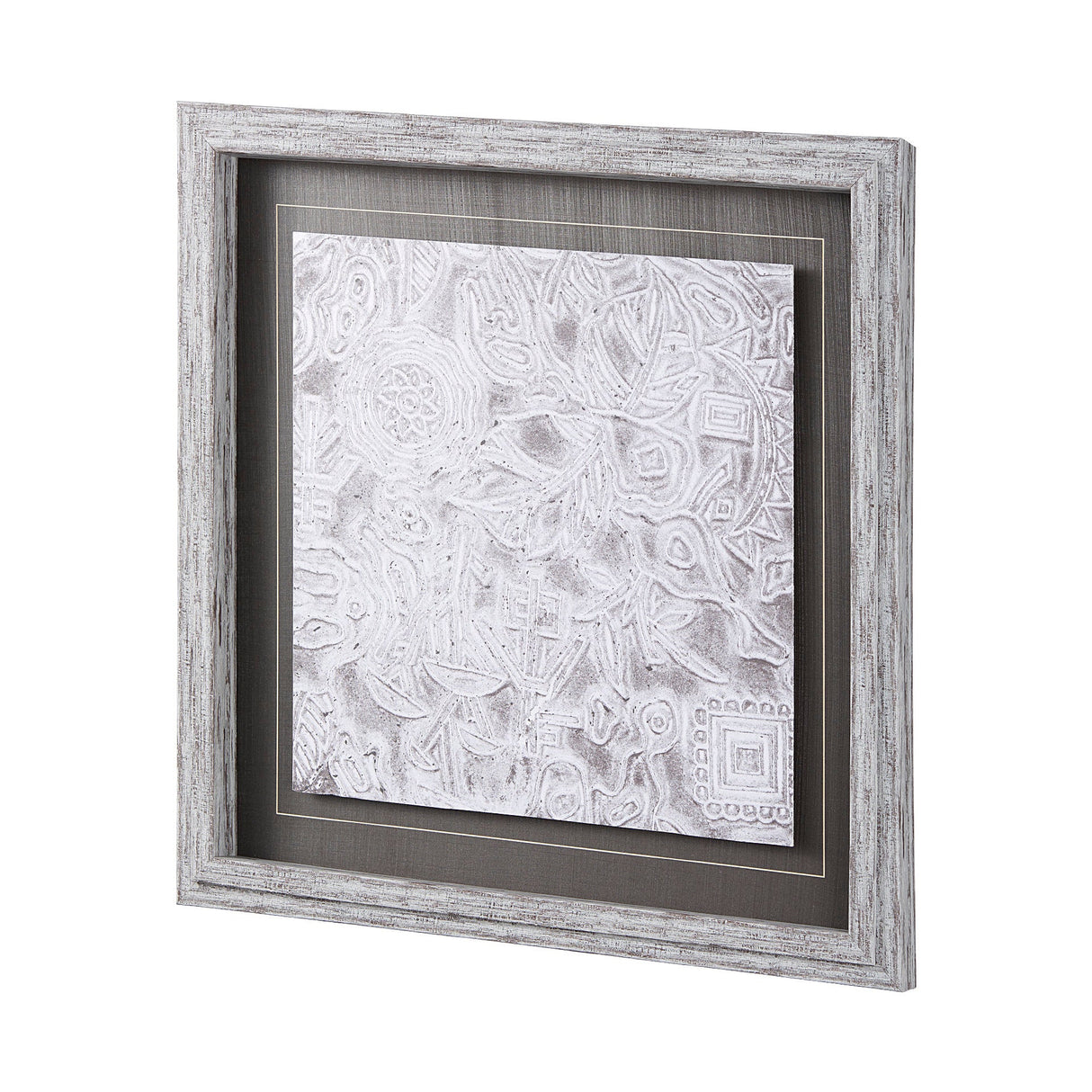 Vintage Tile Collection I by Mercana Studio a Hand Embellished Textured Framed Art Print by Mercana at Eve Furniture