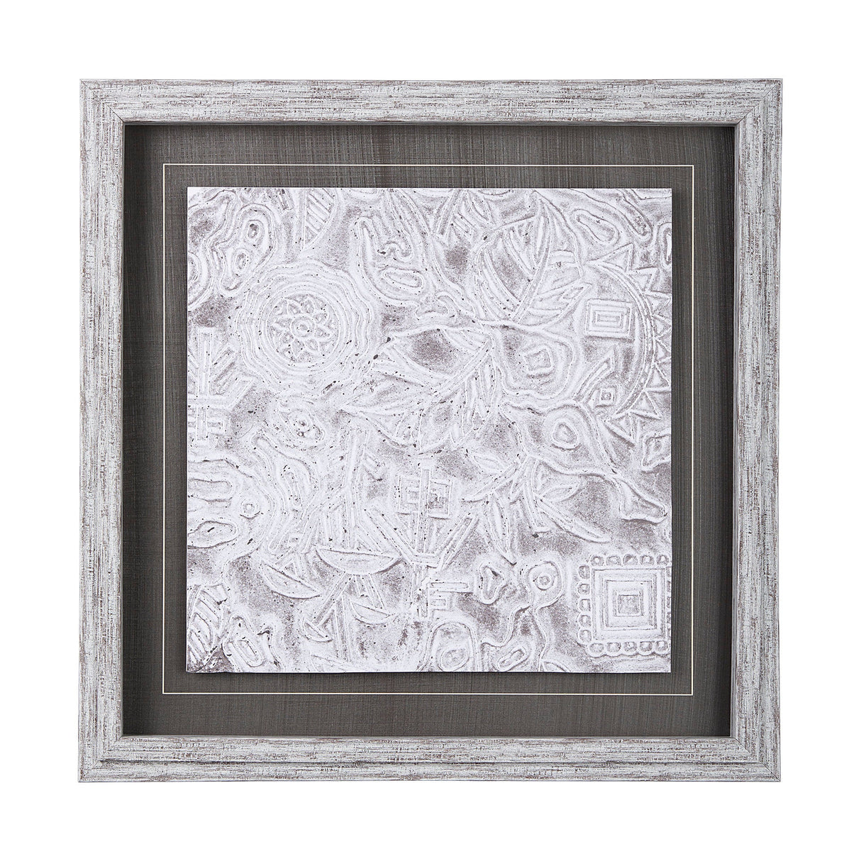 Vintage Tile Collection I by Mercana Studio a Hand Embellished Textured Framed Art Print by Mercana at Eve Furniture