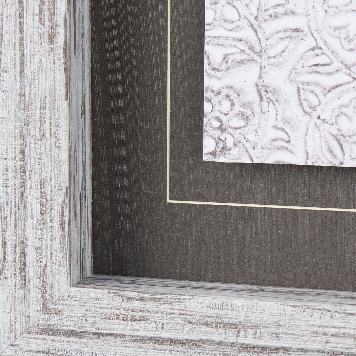 Vintage Tile Collection IV by Mercana Studio a Hand Embellished Textured Framed Art Print by Mercana at Eve Furniture