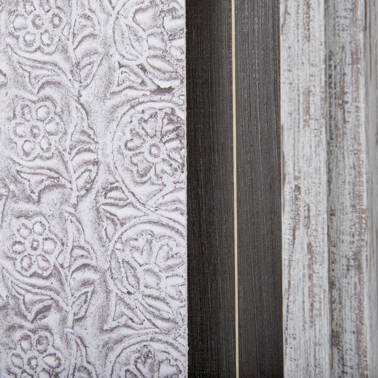 Vintage Tile Collection IV by Mercana Studio a Hand Embellished Textured Framed Art Print by Mercana at Eve Furniture
