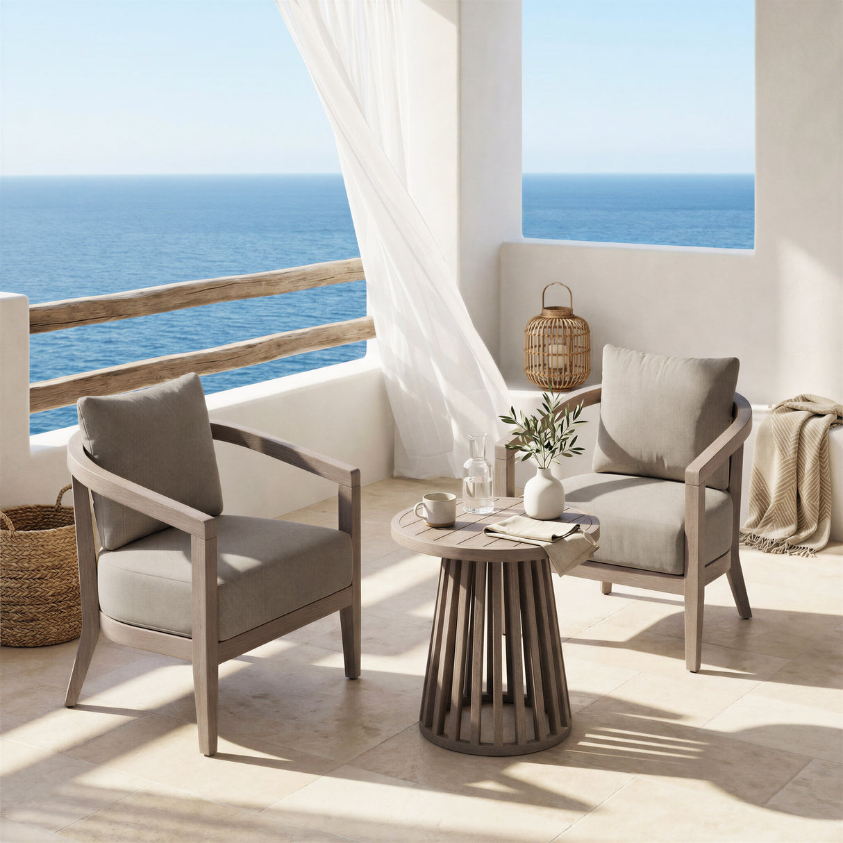 Viola Brown Outdoor Patio Seating Set by Zuomod at Eve Furniture
