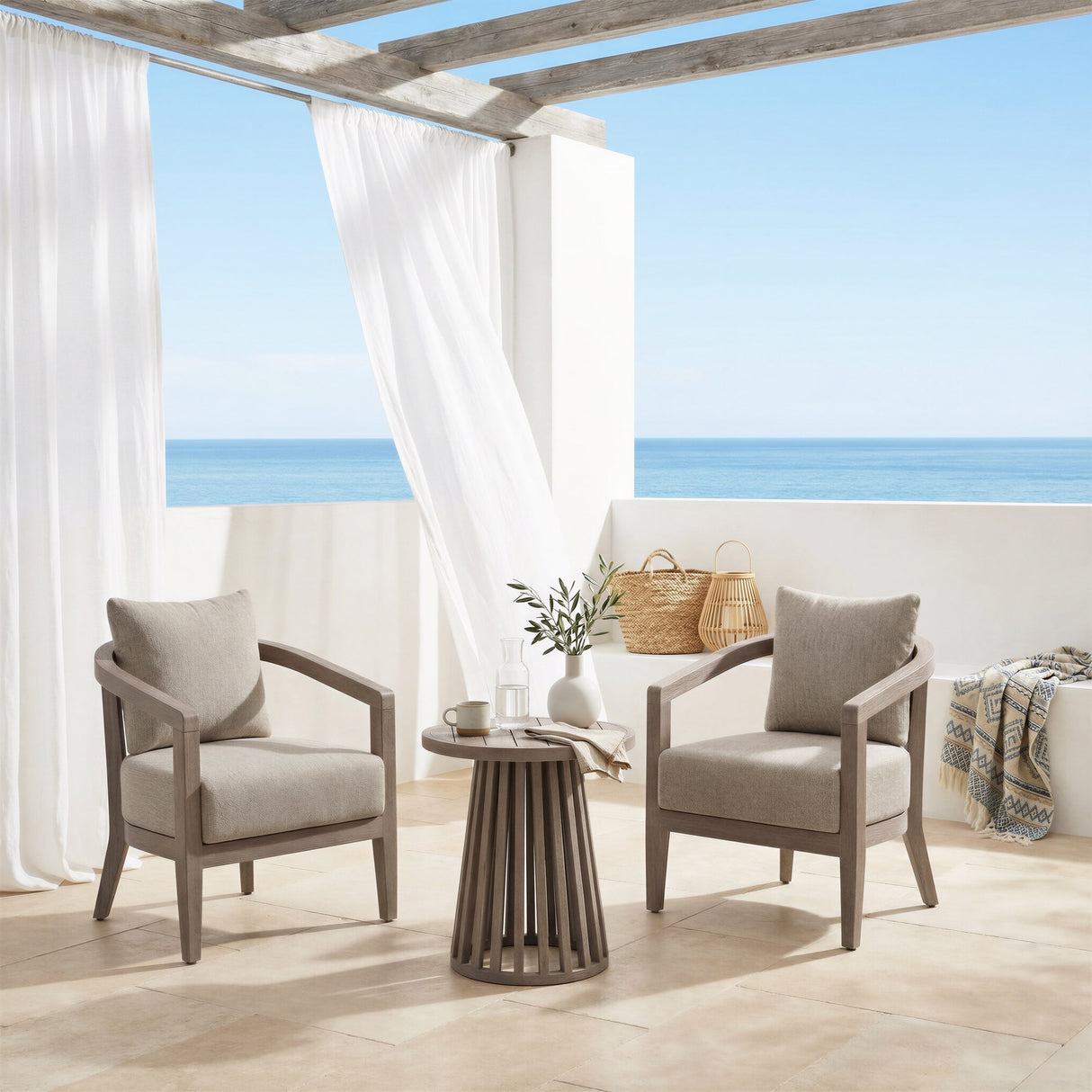 Viola Brown Outdoor Patio Seating Set by Zuomod at Eve Furniture
