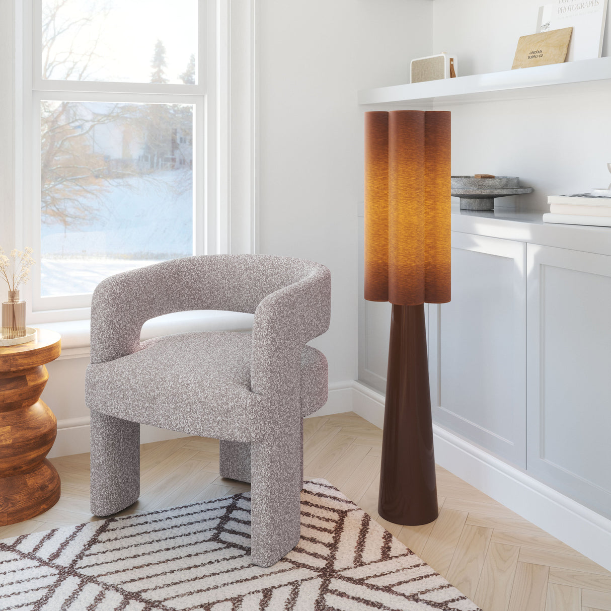 Violet Brown Floor Lamp by Zuomod at Eve Furniture
