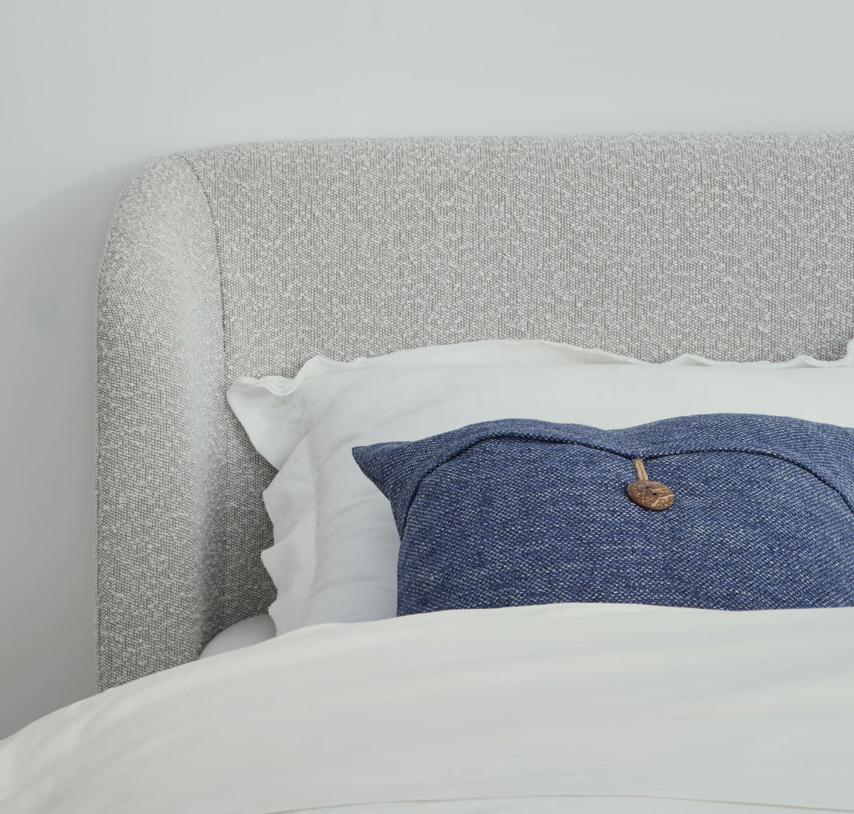 Virgil Kiki Cotton Ball Queen Upholstered Platform Bed by Modus Furniture at Eve Furniture