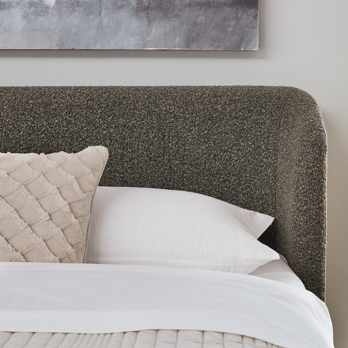 Virgil Kiki Pumpernickel California King Upholstered Platform Bed by Modus Furniture at Eve Furniture