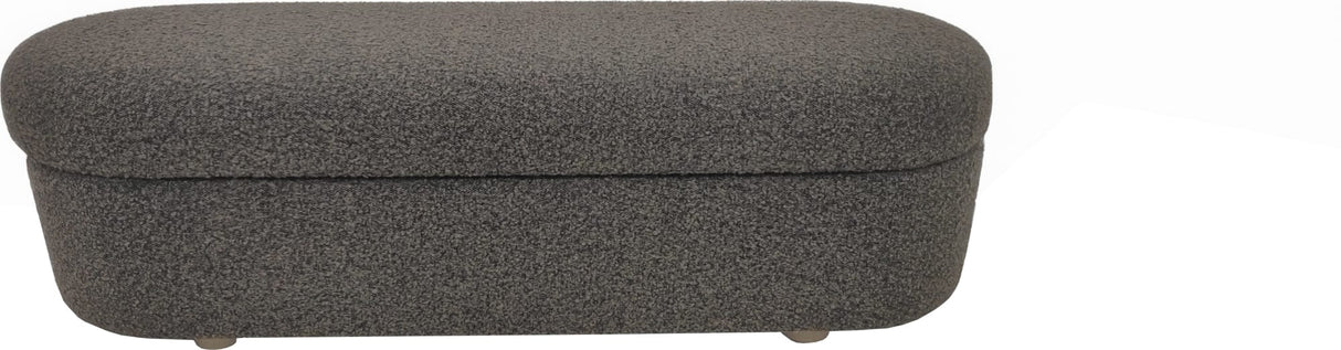 Virgil Kiki Pumpernickel Upholstered Hinged Storage Bench by Modus Furniture at Eve Furniture