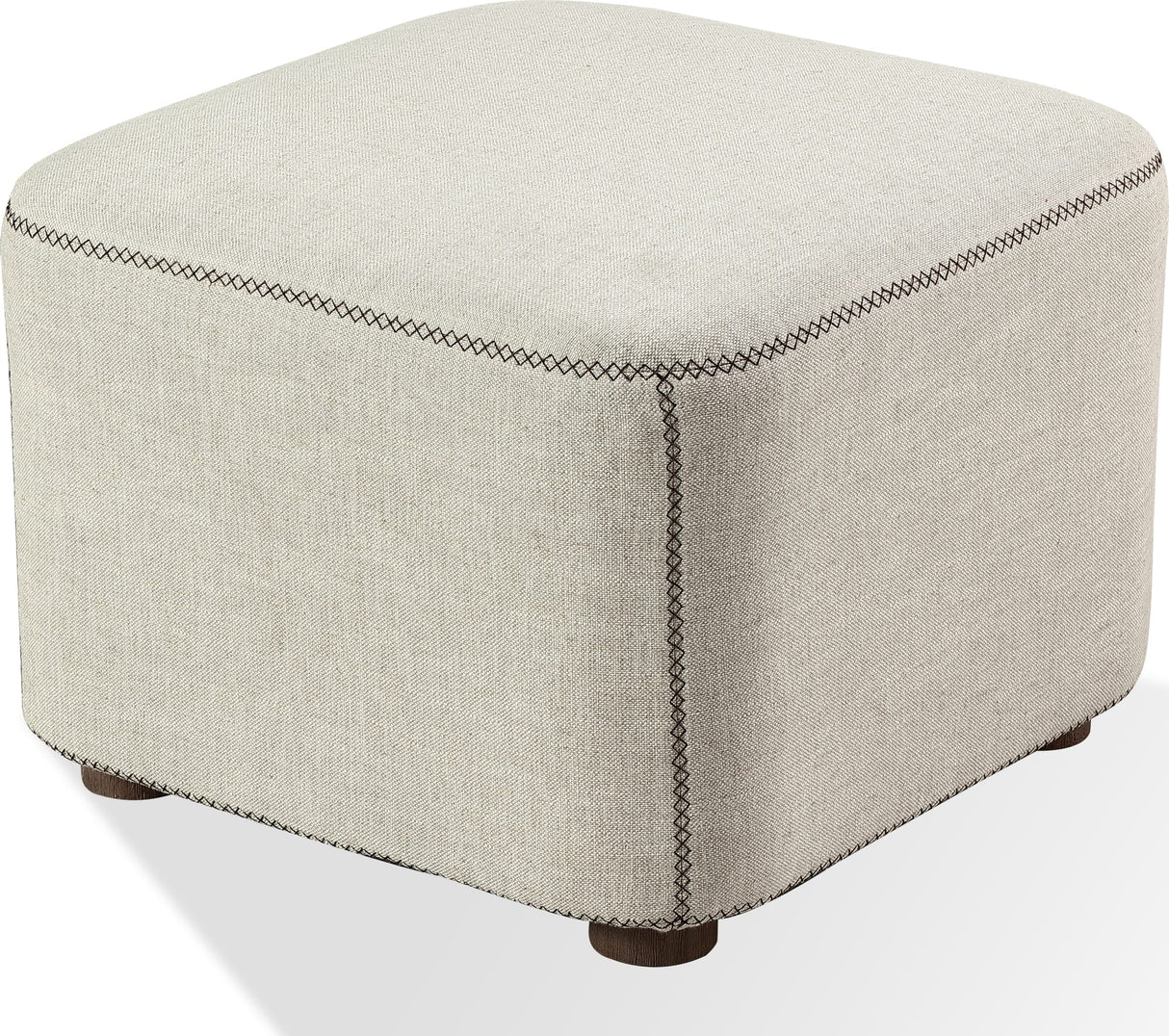 Virgil Louis Natural Upholstered Ottoman by Modus Furniture at Eve Furniture
