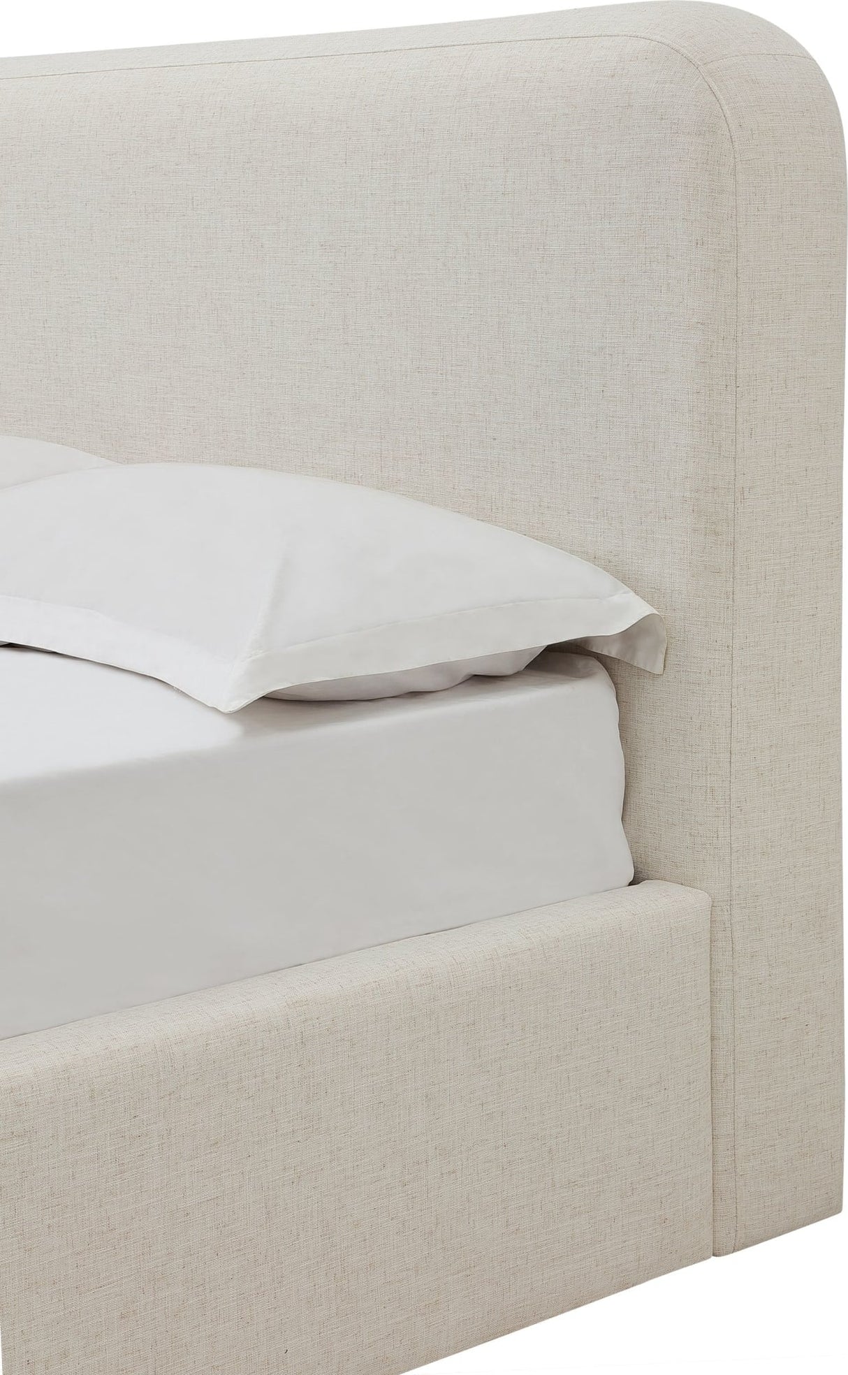 Virgil Off-White Whipped Honey California King Upholstered Platform Bed by Modus Furniture at Eve Furniture