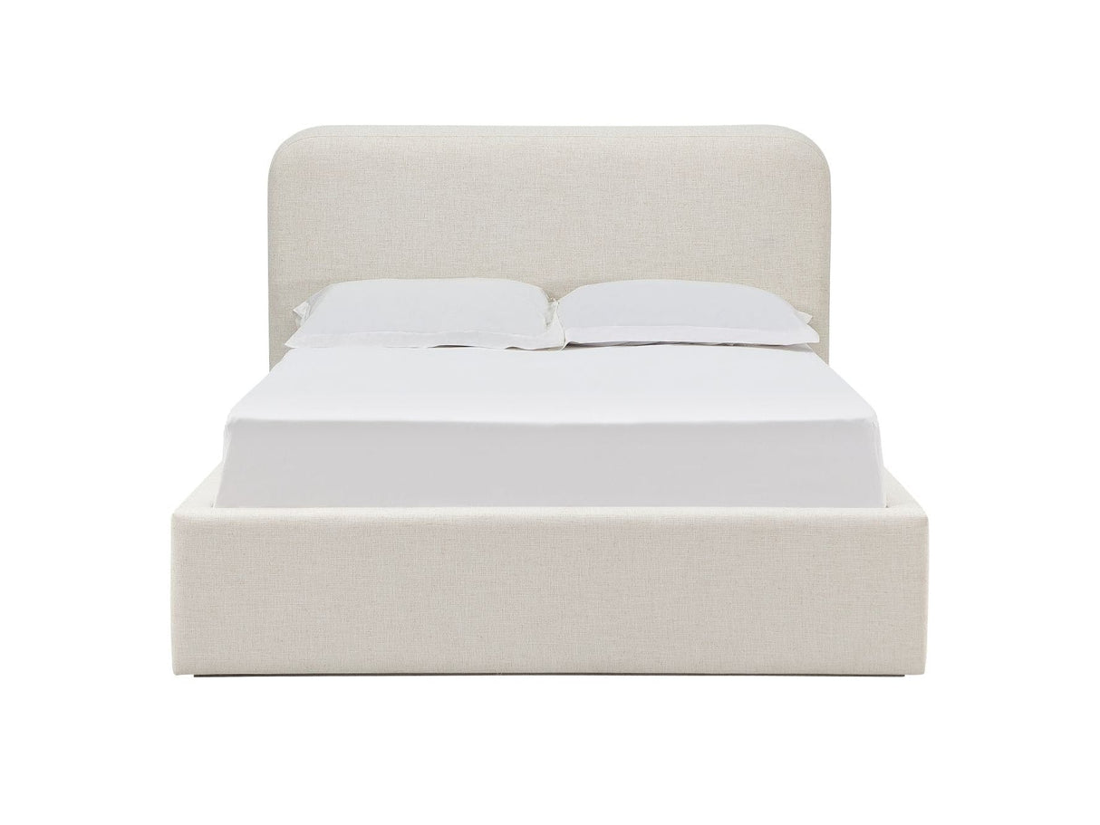 Virgil Off-White Whipped Honey California King Upholstered Platform Bed by Modus Furniture at Eve Furniture