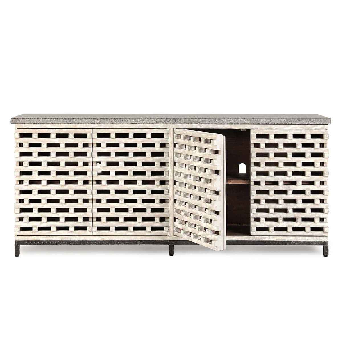 Virginia Timeworn Cream/Blue Stone Sideboard by Classic Home at Eve Furniture