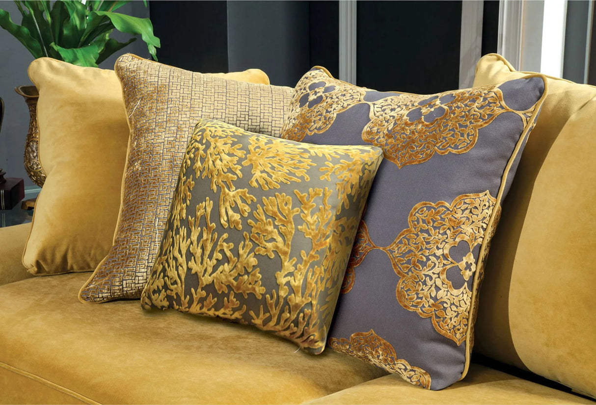 Viscontti Gold/Gray Loveseat by Furniture of America at Eve Furniture