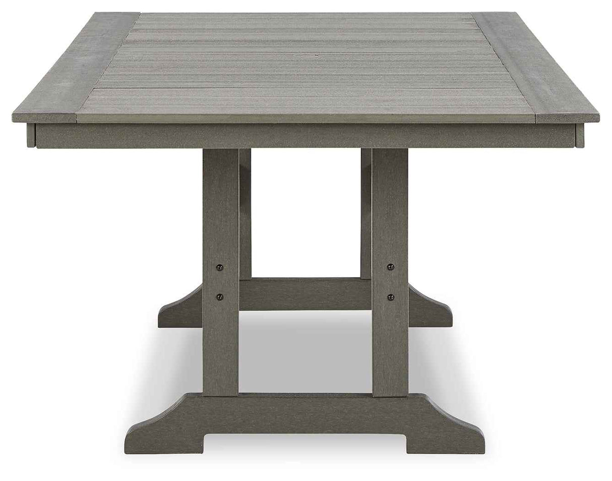 Visola Gray Outdoor Dining Table by Ashley at Eve Furniture