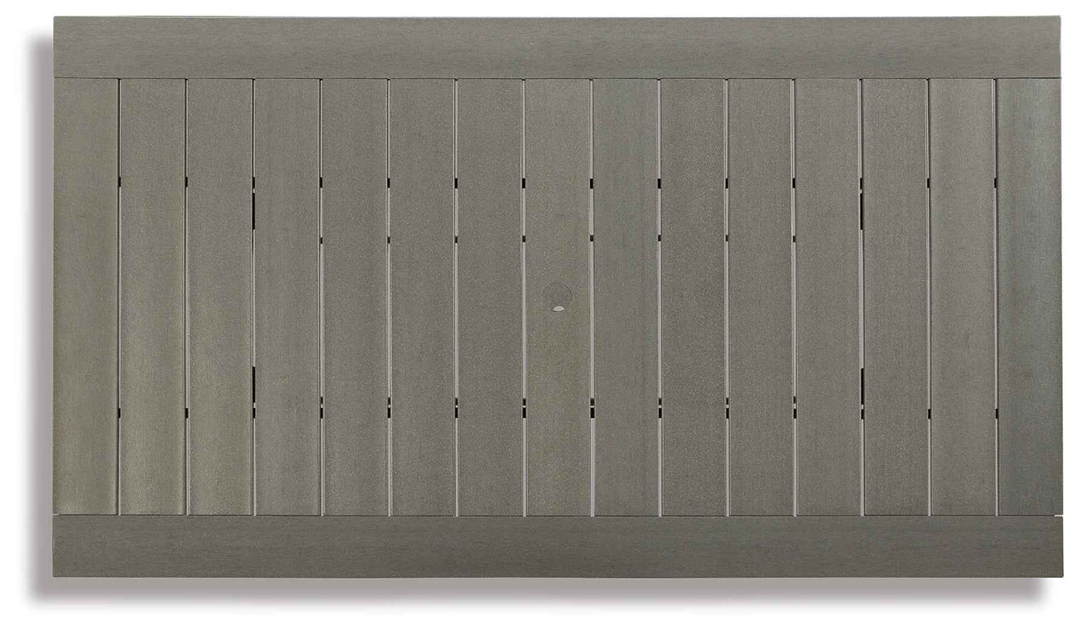 Visola Gray Outdoor Dining Table by Ashley at Eve Furniture