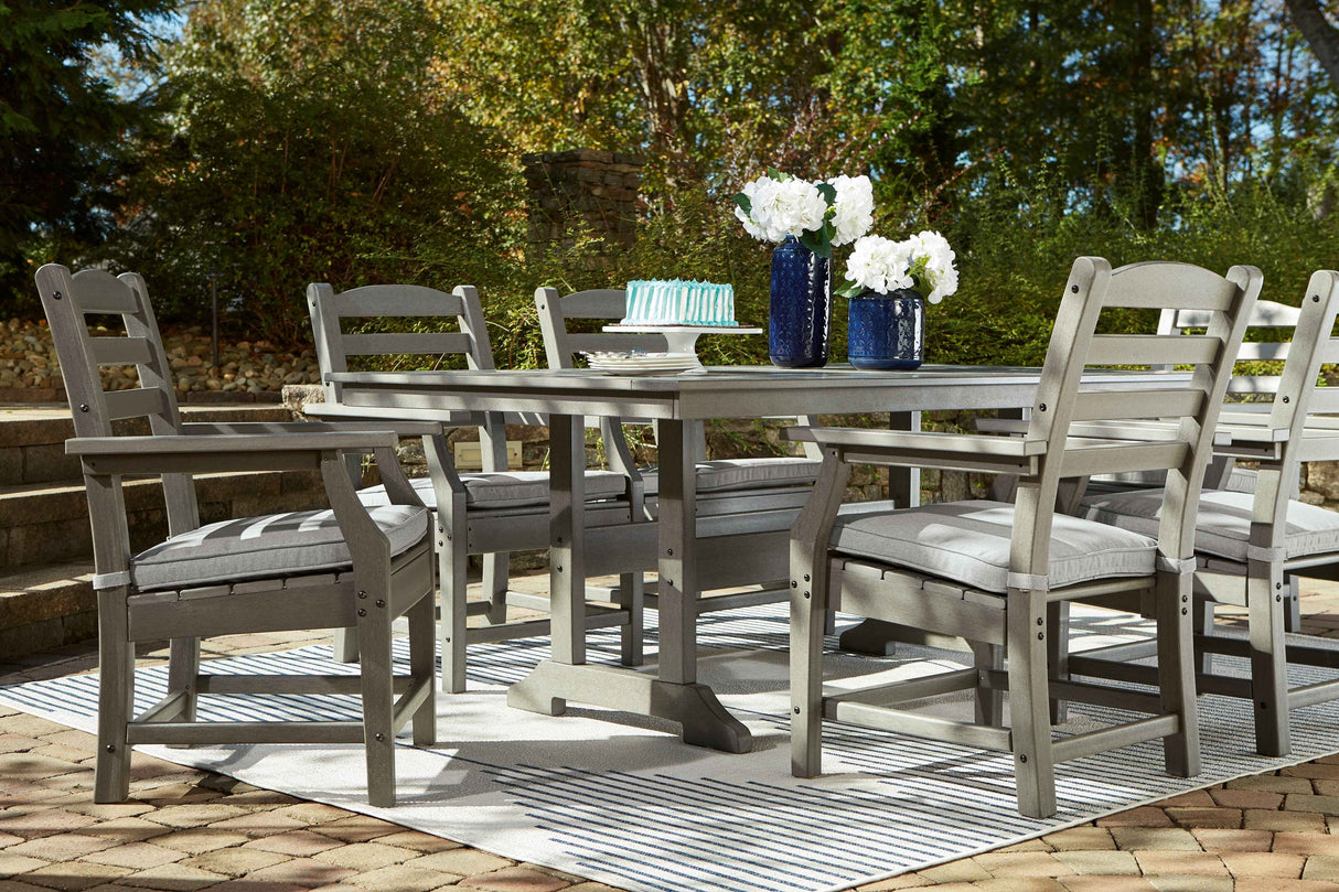 Visola Gray Outdoor Dining Table by Ashley at Eve Furniture
