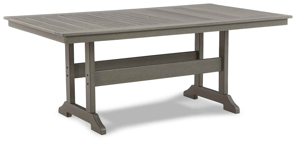 Visola Gray Outdoor Dining Table by Ashley at Eve Furniture