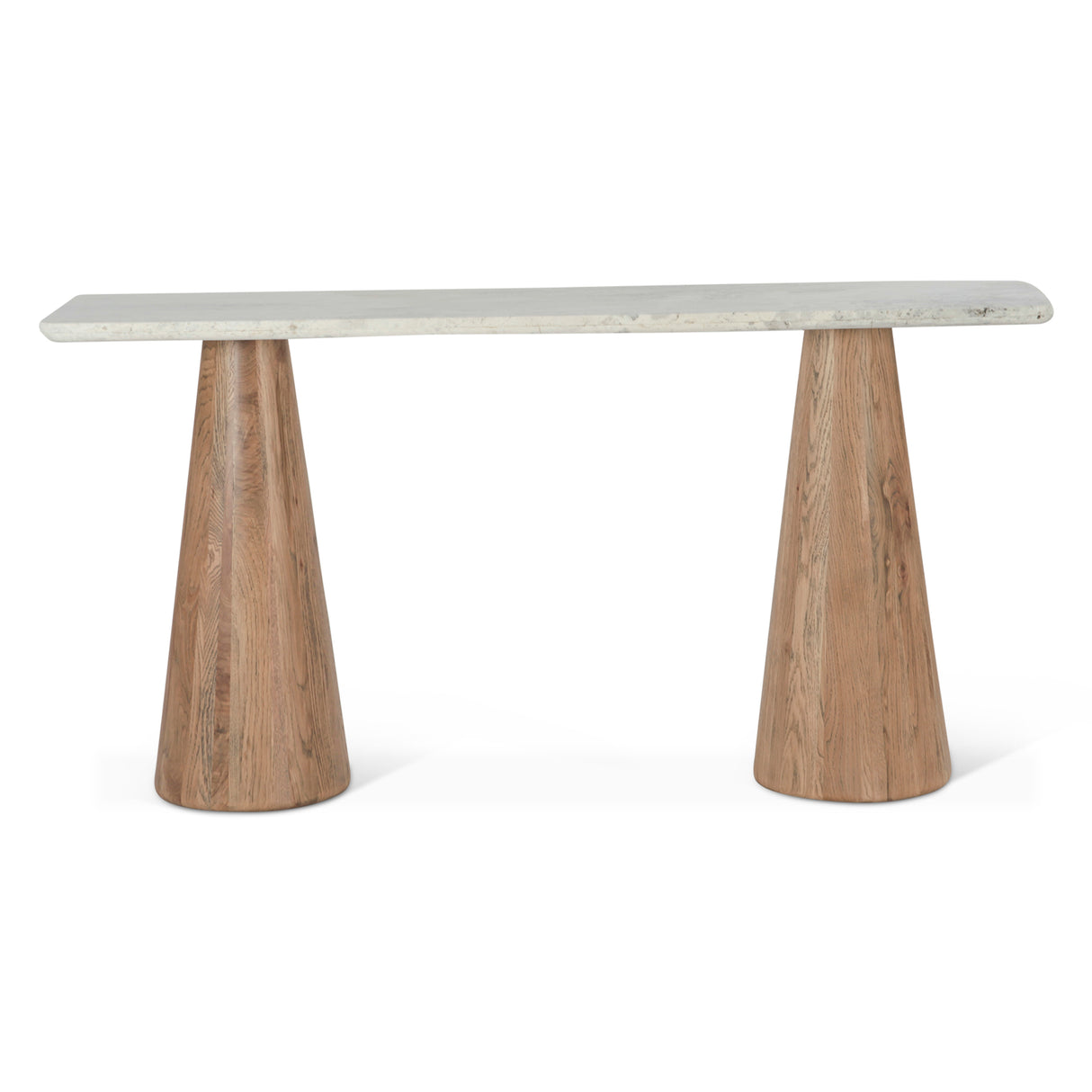 Vista 60" Console Table with White Travertine and Light Base by Home Trends & Design at Eve Furniture