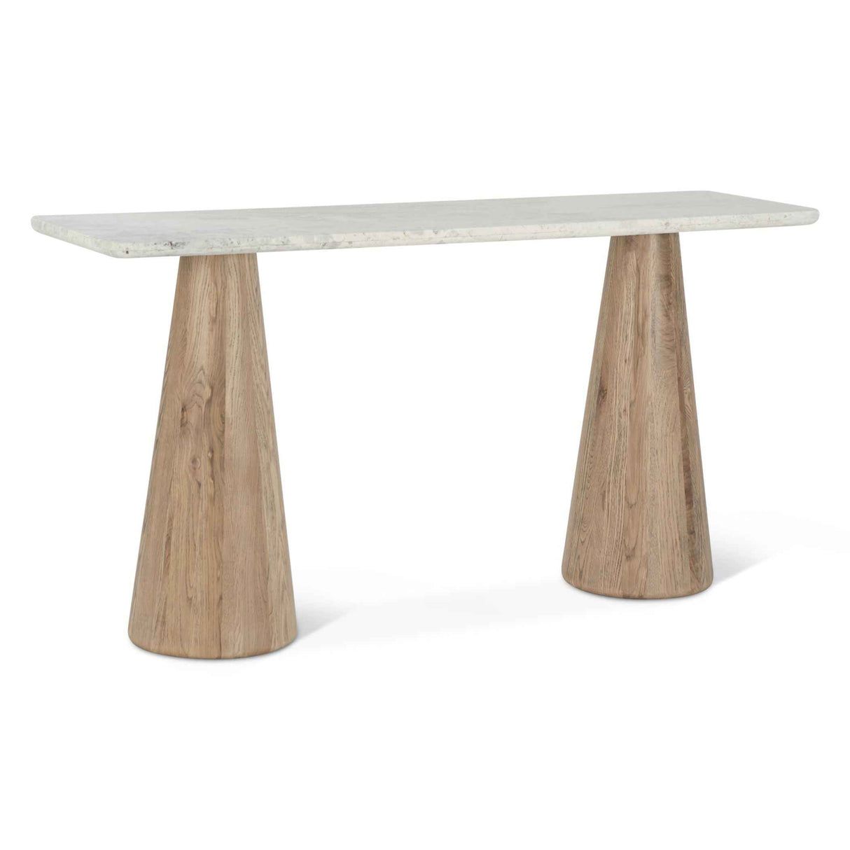 Vista 60" Console Table with White Travertine and Light Base by Home Trends & Design at Eve Furniture
