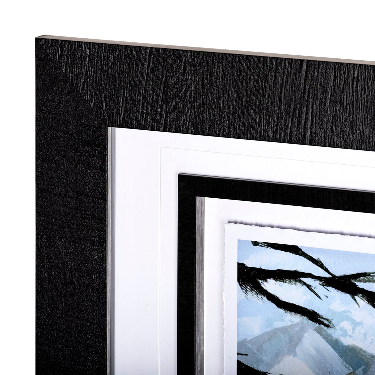 Vista II by Mercana Studio a Hand Embellished Textured Framed Art Print Matted under Glass by Mercana at Eve Furniture
