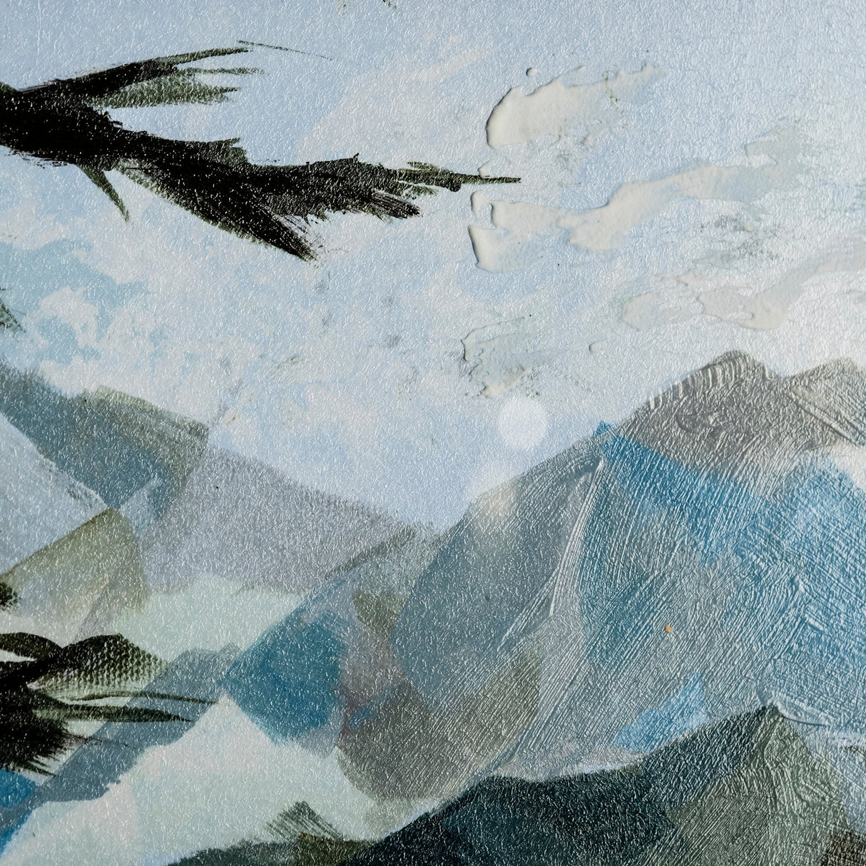 Vista II by Mercana Studio a Hand Embellished Textured Framed Art Print Matted under Glass by Mercana at Eve Furniture