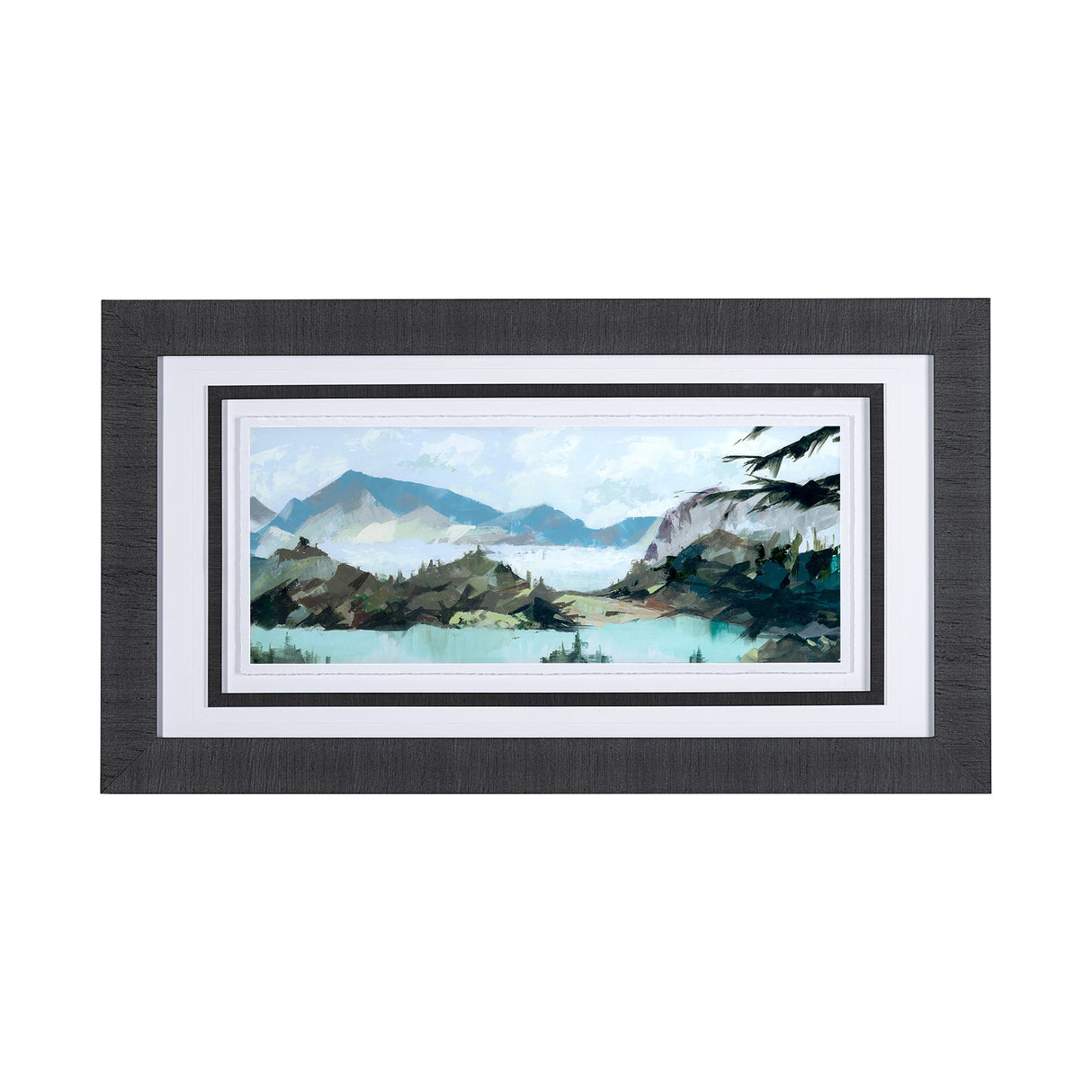 Vista II by Mercana Studio a Hand Embellished Textured Framed Art Print Matted under Glass by Mercana at Eve Furniture