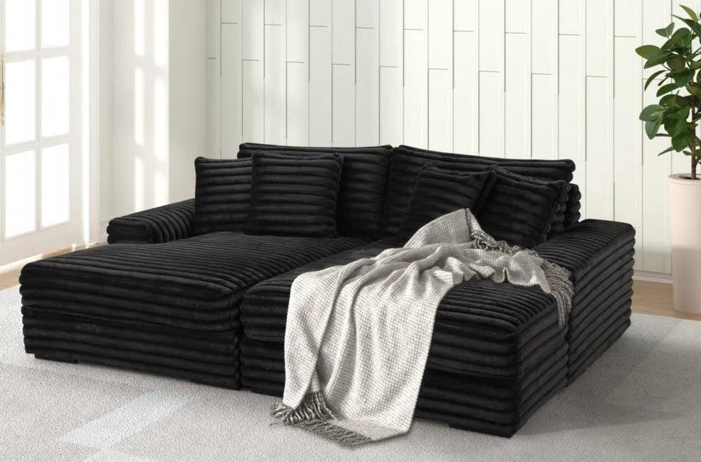 Vive Black Chaise Lounge by Happy Homes at Eve Furniture