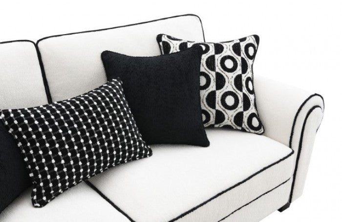 Viviani White Sofa by Furniture of America at Eve Furniture