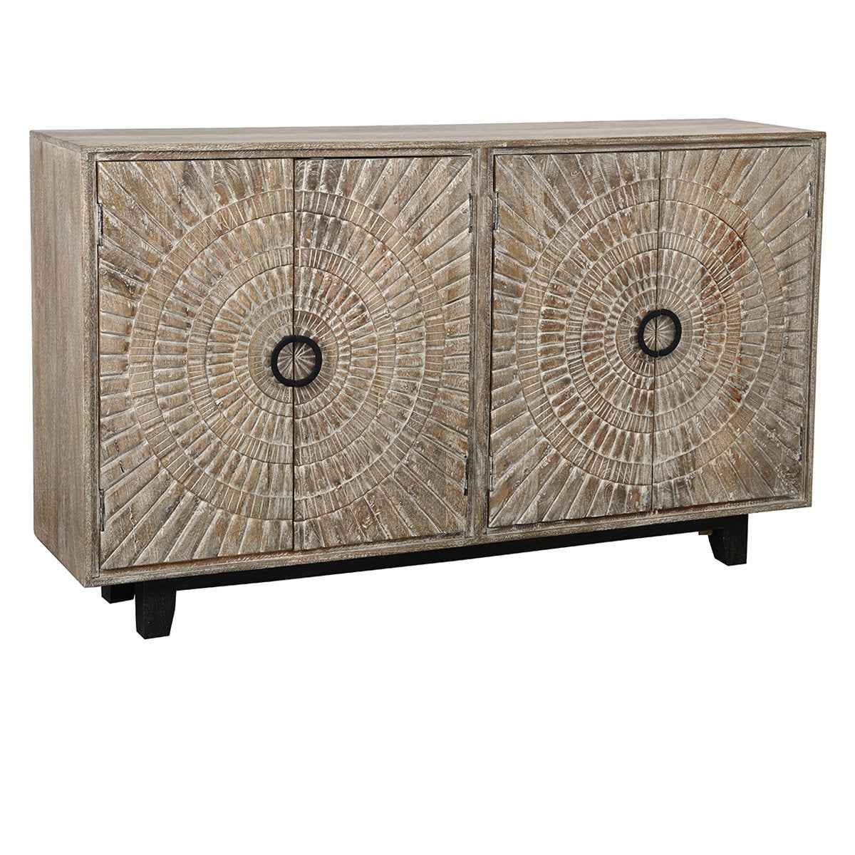Vivienne 4 Door Cabinet - Distressed Taupe by Classic Home at Eve Furniture