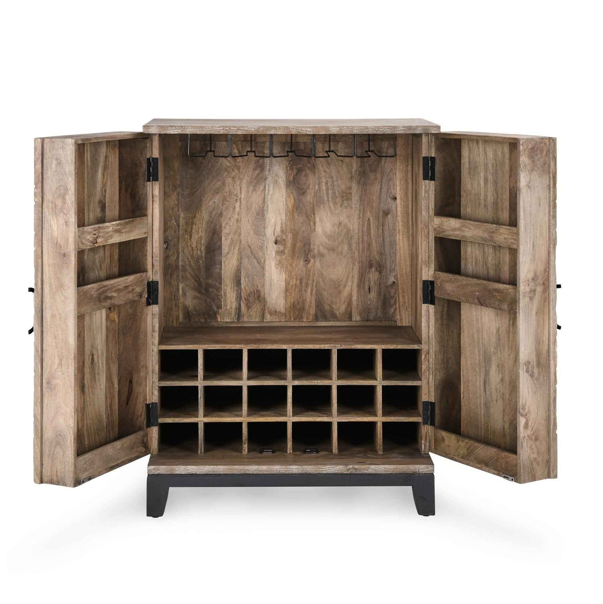 Vivienne Bar Cabinet - Distressed Taupe by Classic Home at Eve Furniture