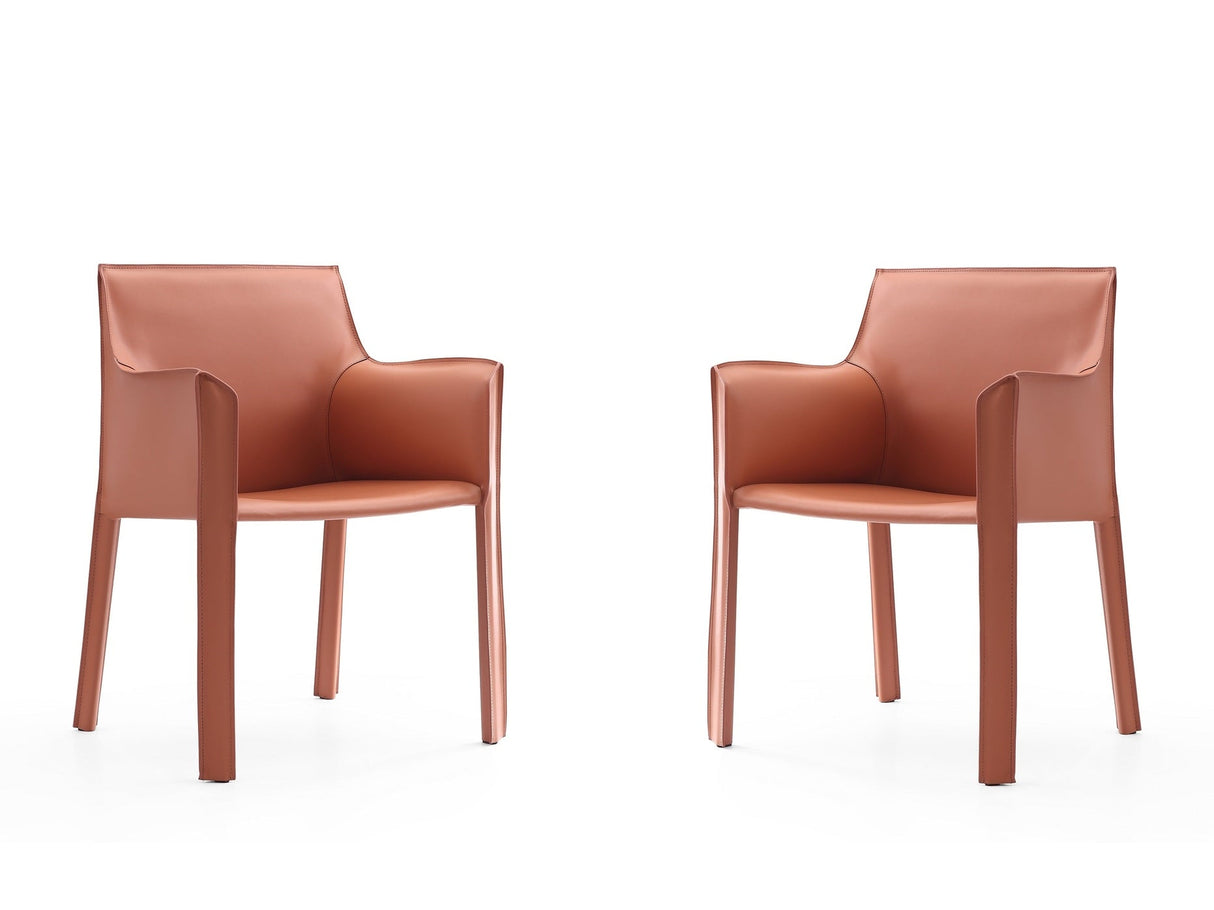 Vogue Arm Chair in Clay (set of 2) by Manhattan Comfort at Eve Furniture