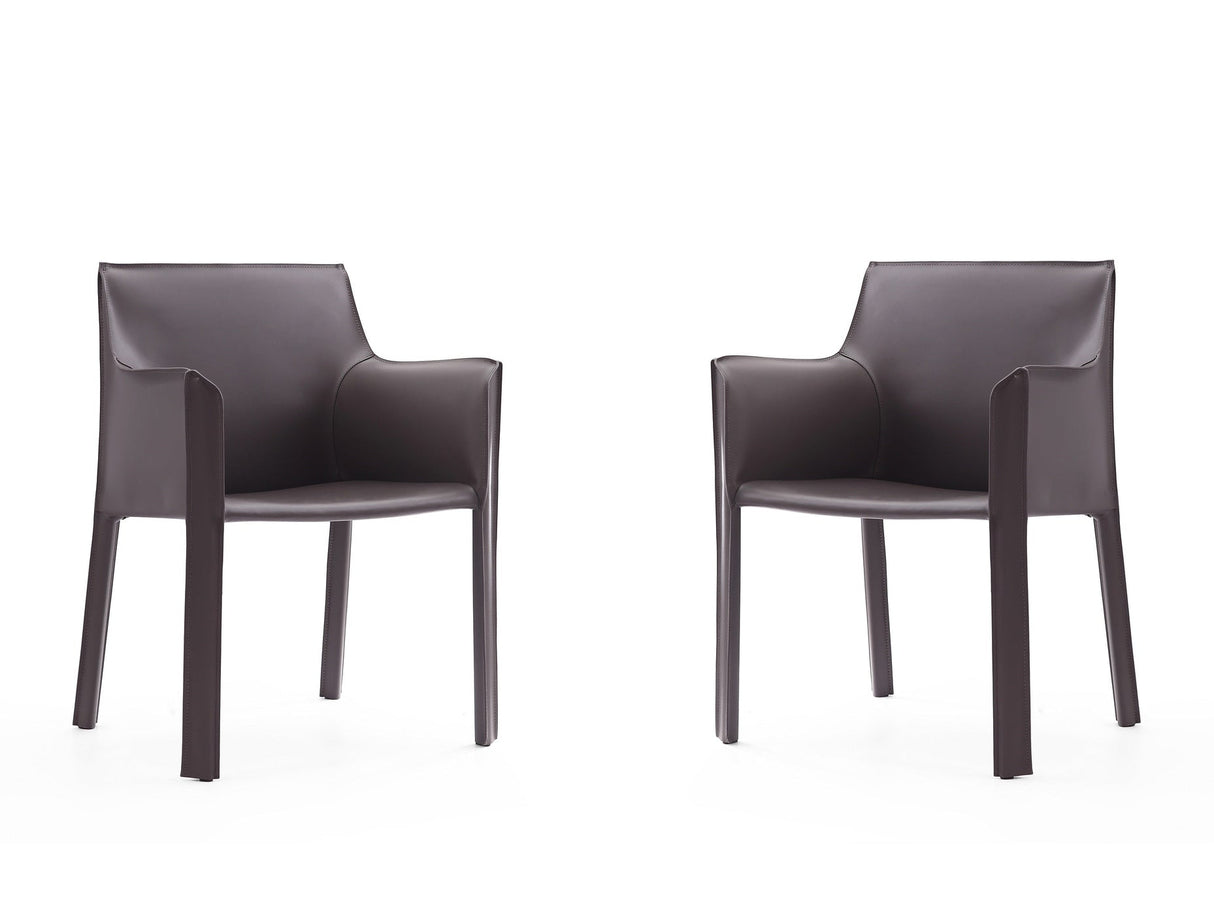 Vogue Arm Chair in Grey (set of 2) by Manhattan Comfort at Eve Furniture