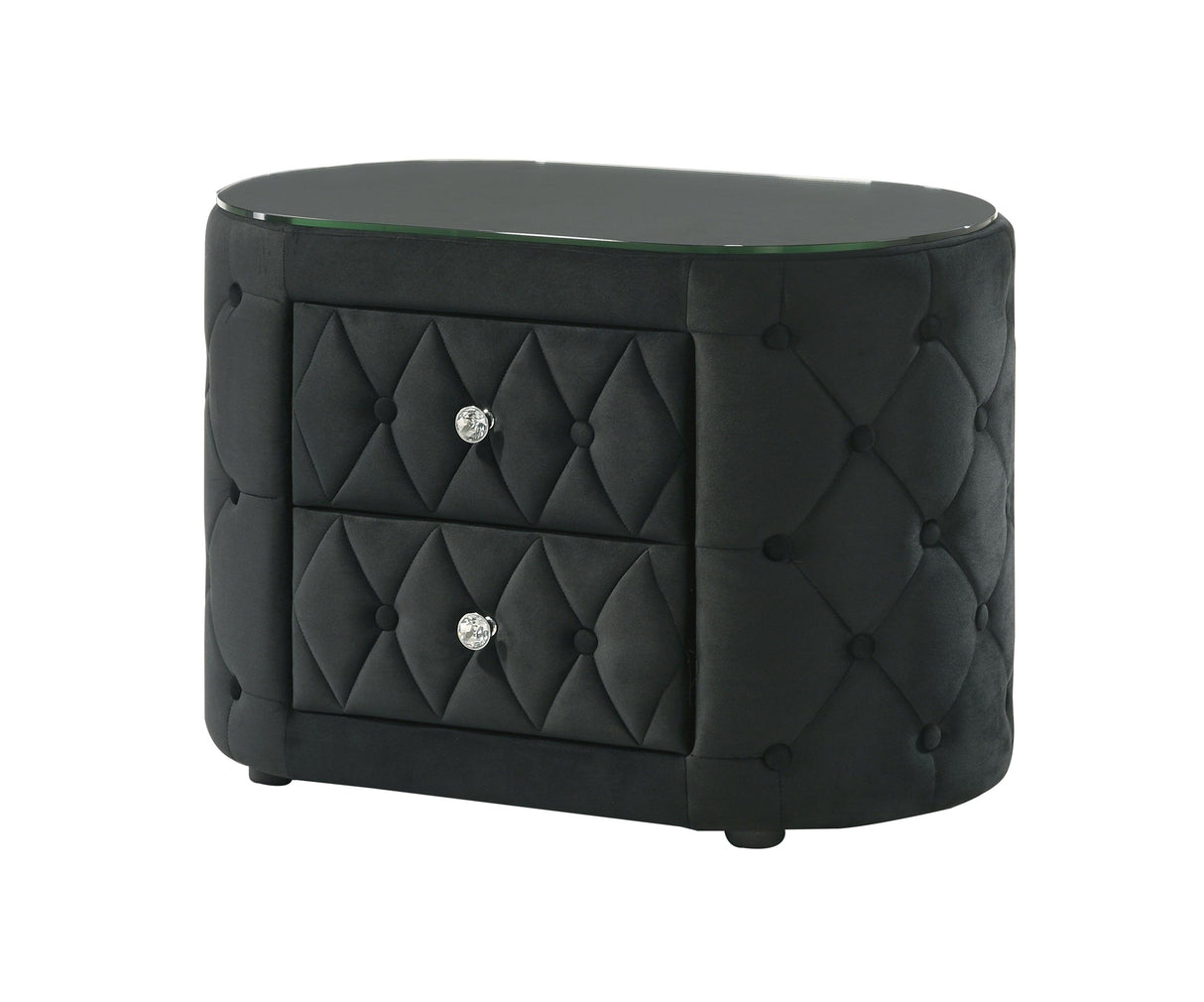 Voltare Black Nightstand by Crown Mark at Eve Furniture