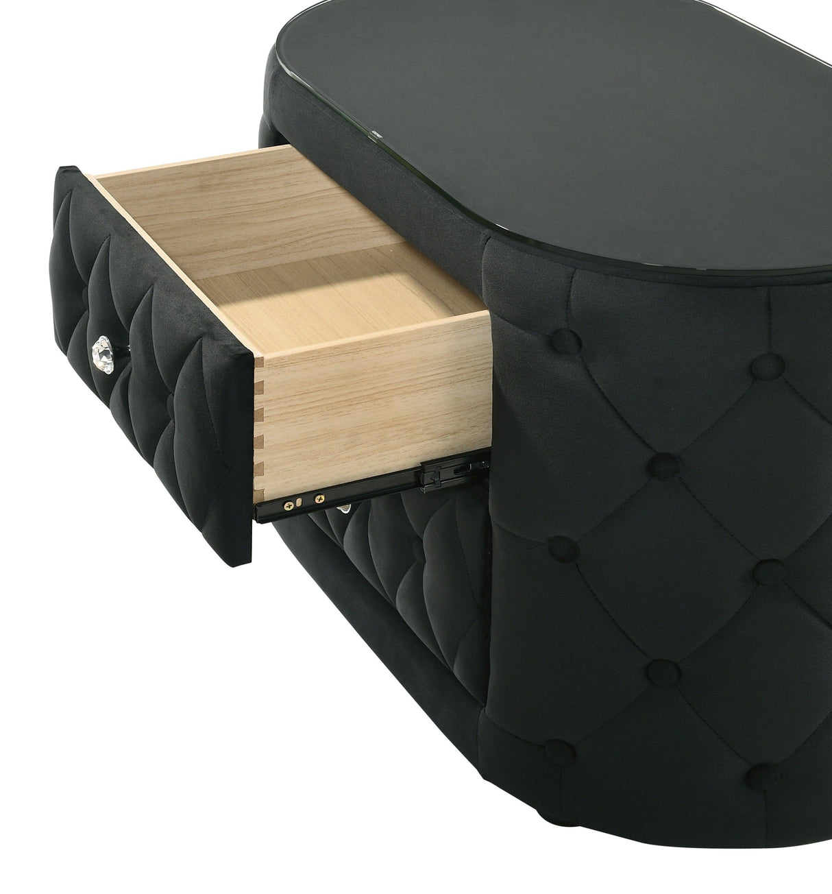 Voltare Black Nightstand by Crown Mark at Eve Furniture