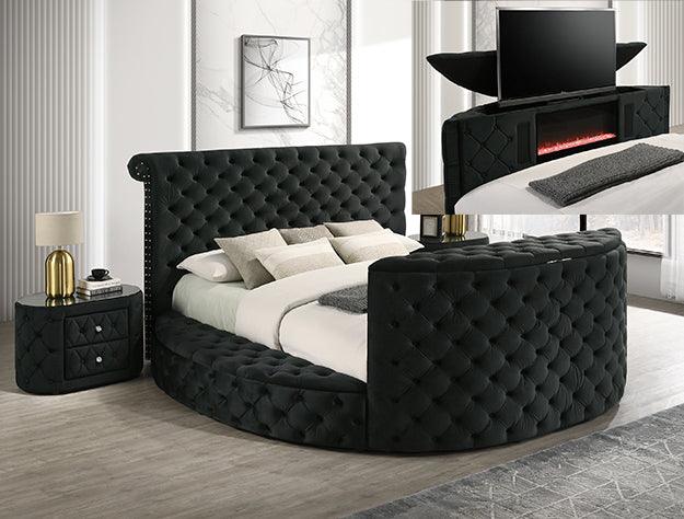 Voltare Black Nightstand by Crown Mark at Eve Furniture