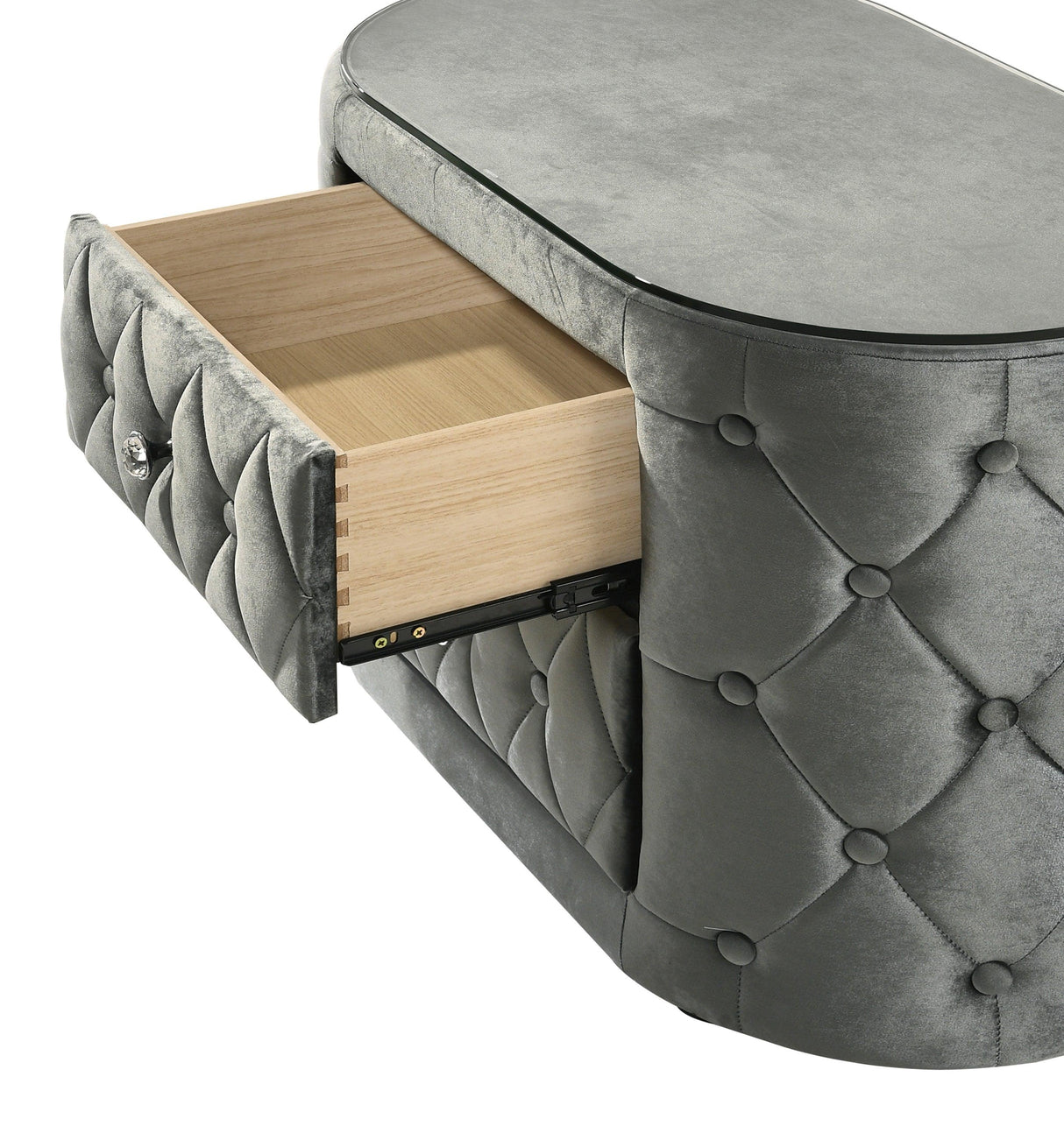 Voltare Gray Nightstand by Crown Mark at Eve Furniture