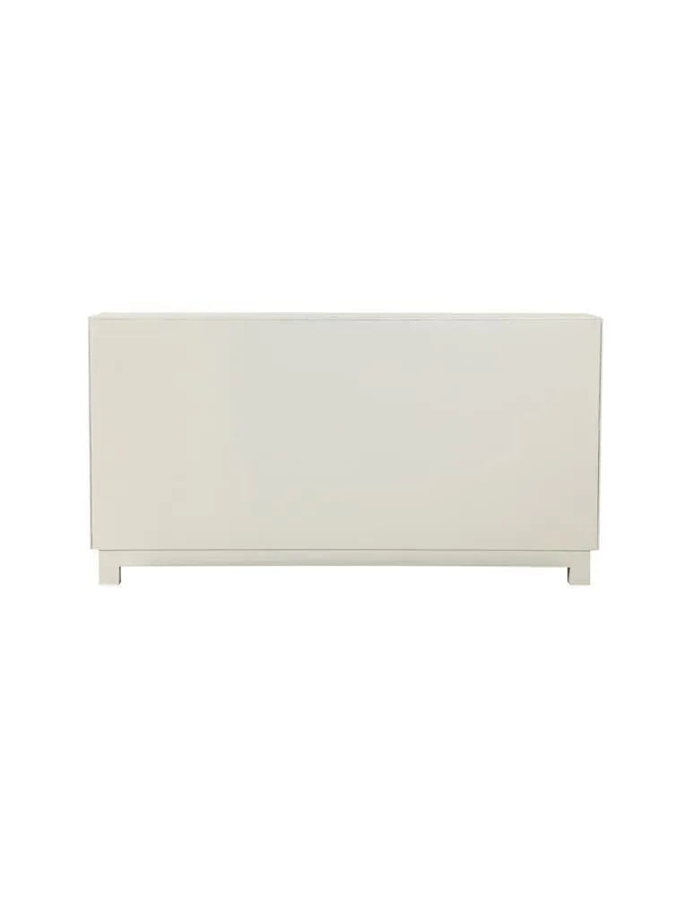 Voula White/Gold Rectangular 4-Door Accent Cabinet by Coaster at Eve Furniture