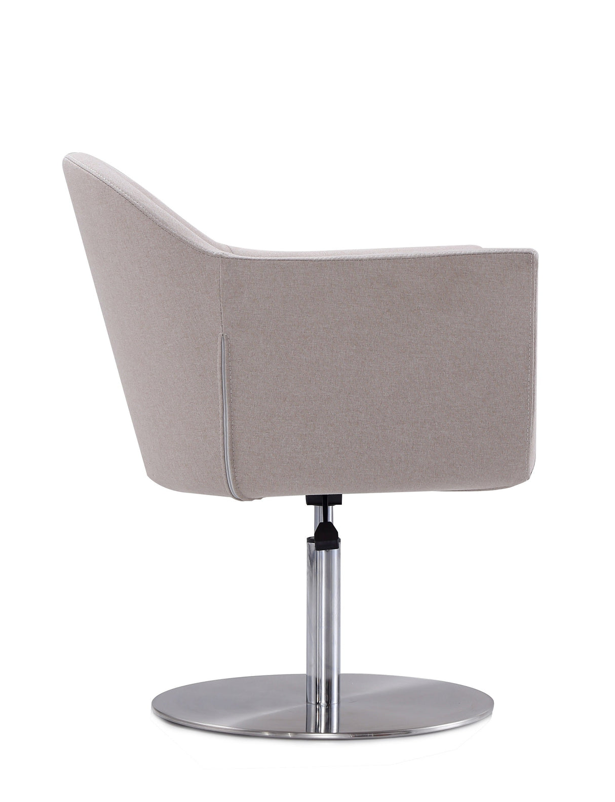 Voyager Swivel Adjustable Accent Chair in Barley and Brushed Metal by Manhattan Comfort at Eve Furniture