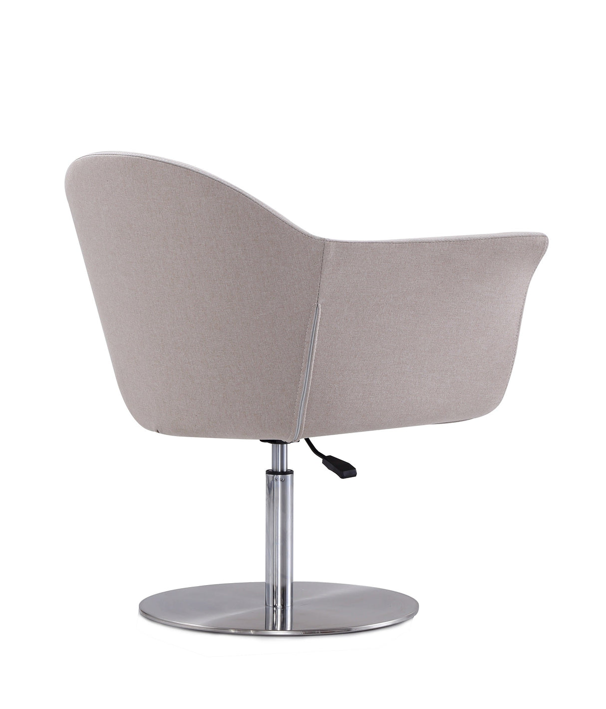 Voyager Swivel Adjustable Accent Chair in Barley and Brushed Metal by Manhattan Comfort at Eve Furniture