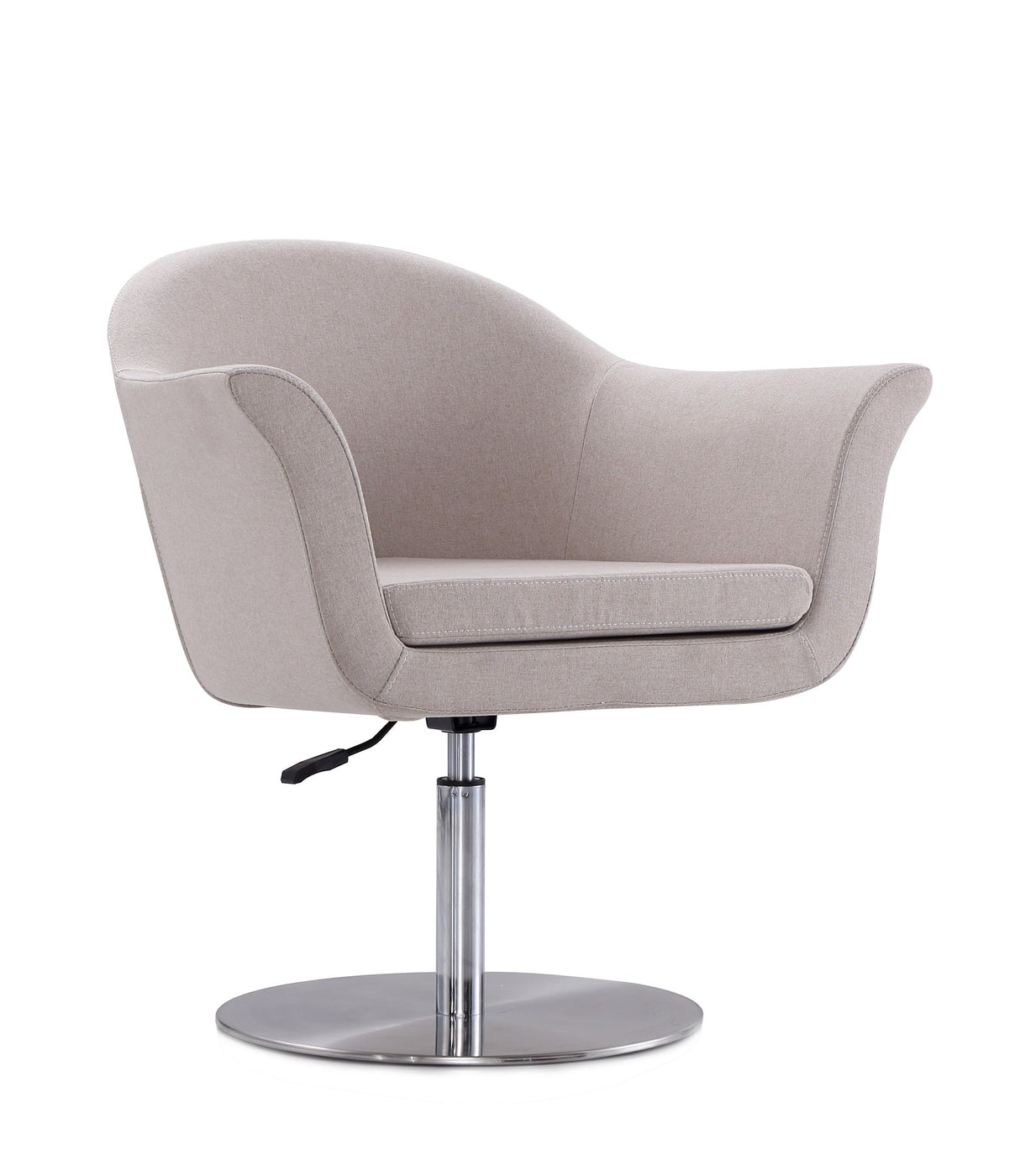 Voyager Swivel Adjustable Accent Chair in Barley and Brushed Metal (set of 2) by Manhattan Comfort at Eve Furniture