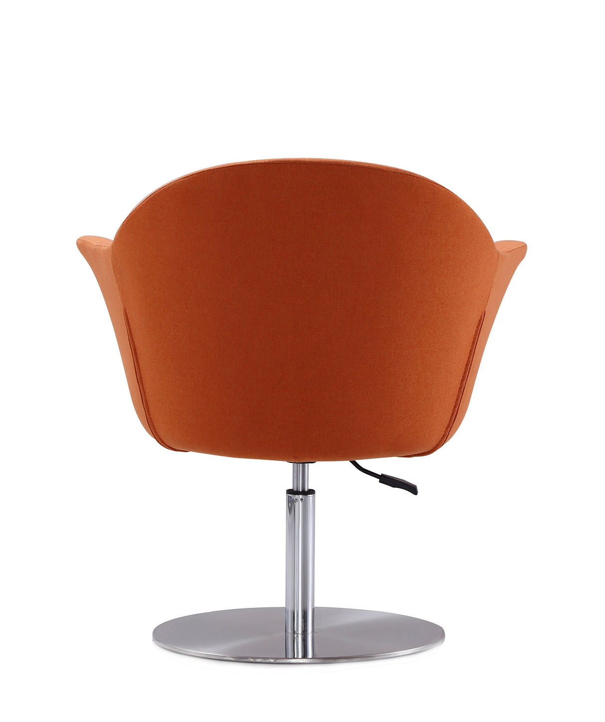 Voyager Swivel Adjustable Accent Chair in Orange and Brushed Metal by Manhattan Comfort at Eve Furniture