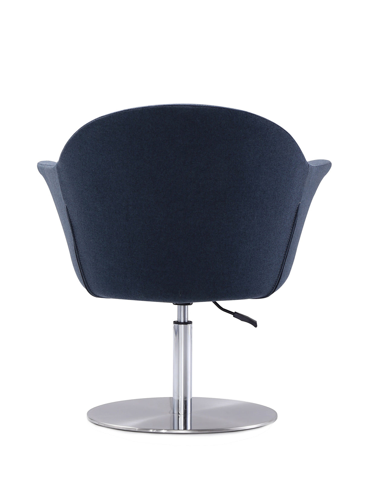 Voyager Swivel Adjustable Accent Chair in Smokey Blue and Brushed Metal (set of 2) by Manhattan Comfort at Eve Furniture
