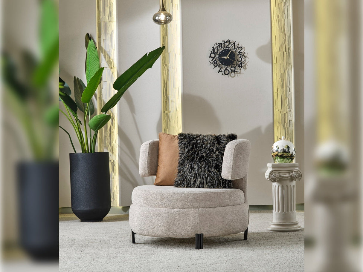 Voyance 4-pieces (2 Four Seat Sofa & 2 Chair) Livingroom Set in Beige by Furnia at Eve Furniture