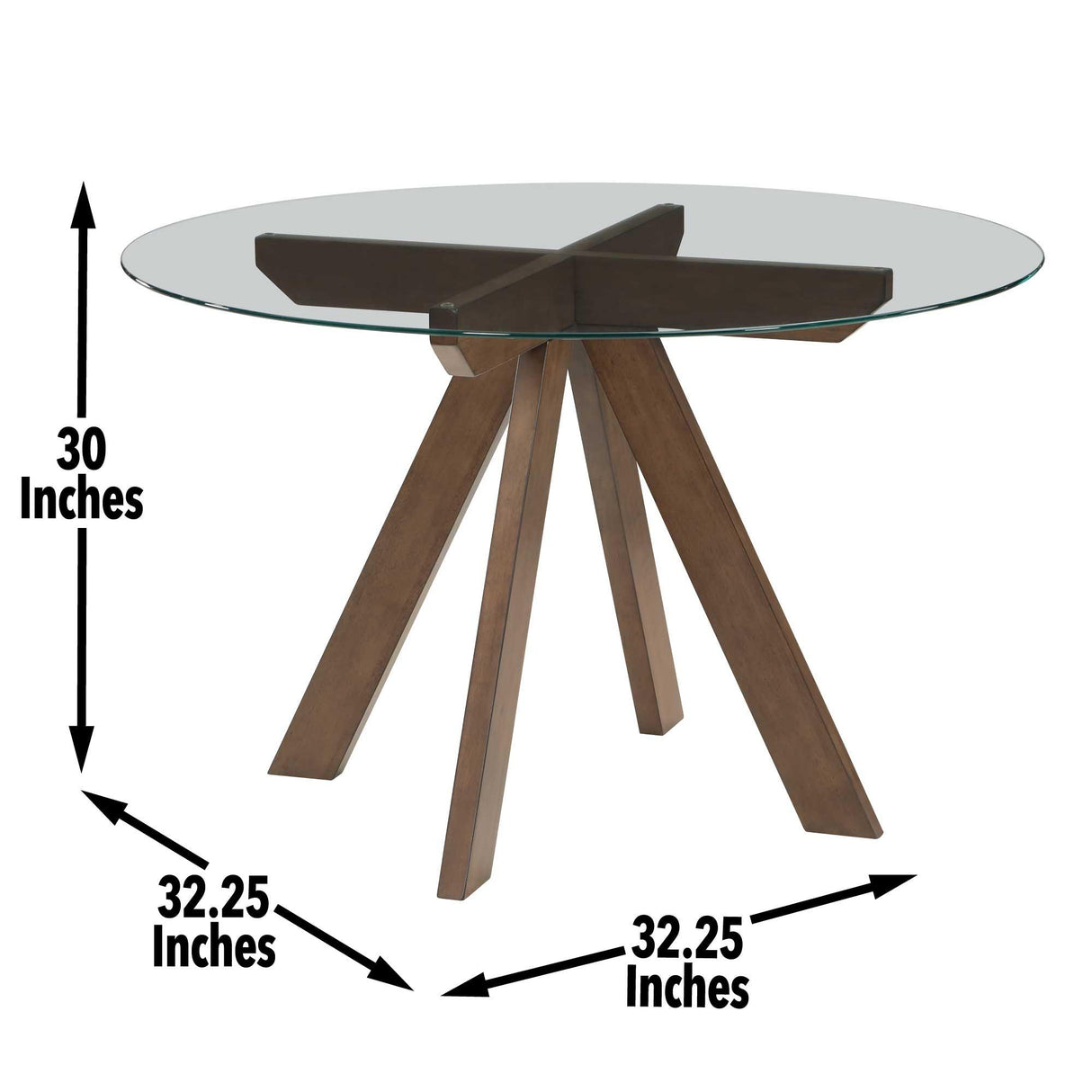 Wade 48-inch Round Glass-Top Dining Table by Steve Silver at Eve Furniture