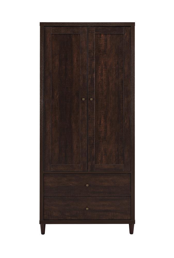 Wadeline Rustic Tobacco 2-Door Tall Accent Cabinet by Coaster at Eve Furniture