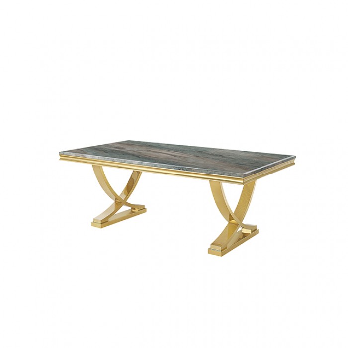 Wadenstil Gold/Green Dining Table by Furniture of America at Eve Furniture
