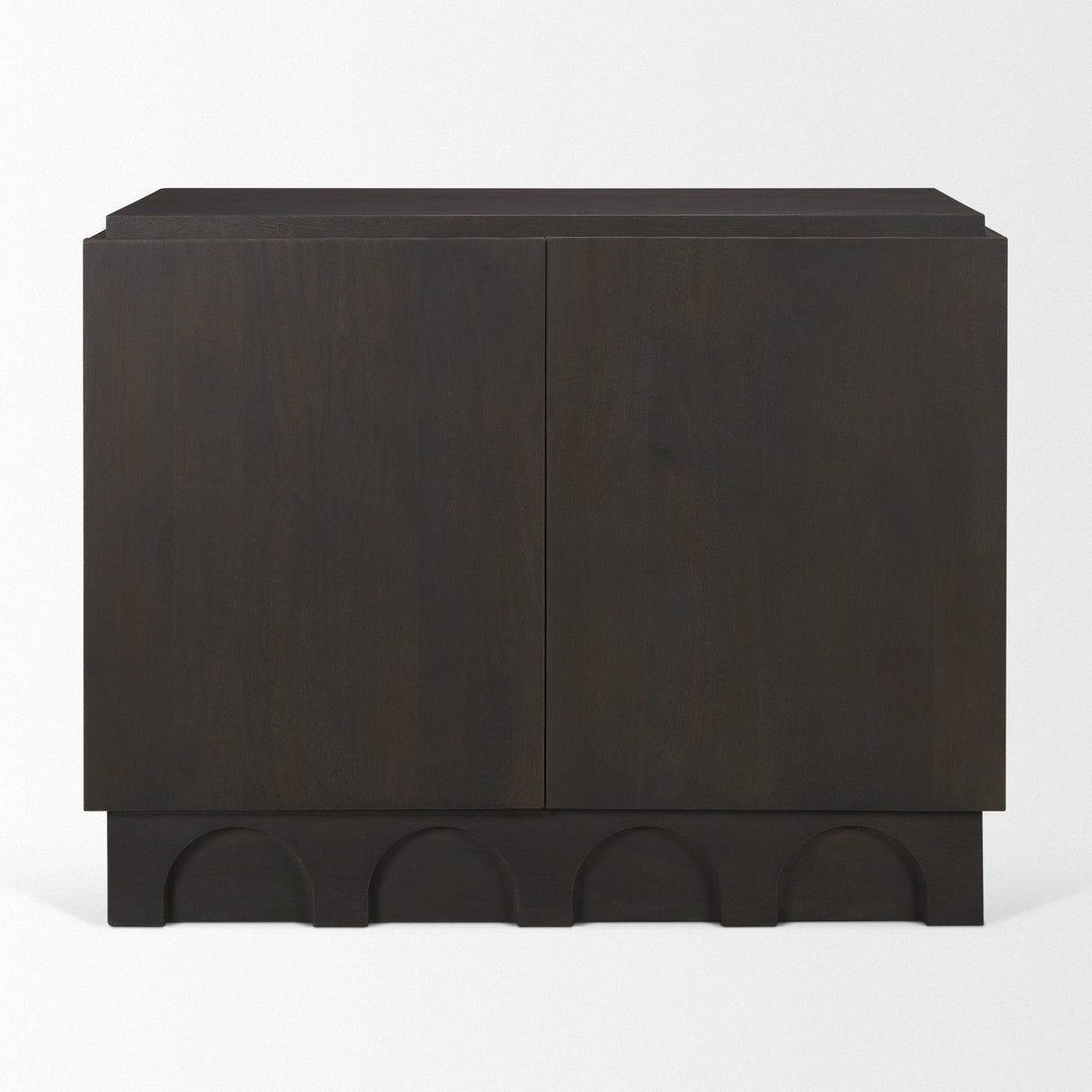 Wagner Dark Brown Wood w/ Arched Design Accent Cabinet by Mercana at Eve Furniture