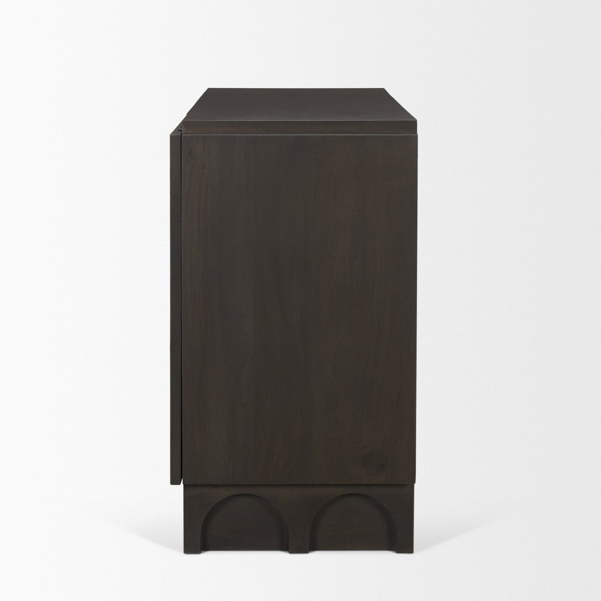Wagner Dark Brown Wood w/ Arched Design Accent Cabinet by Mercana at Eve Furniture